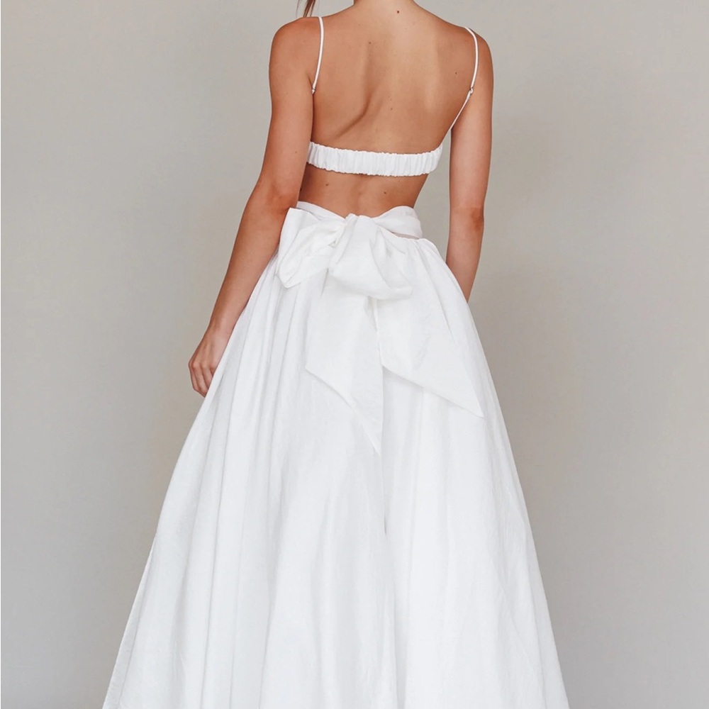 Selfie Leslie White Two-Piece Maxi Dress - Picture 2 of 5